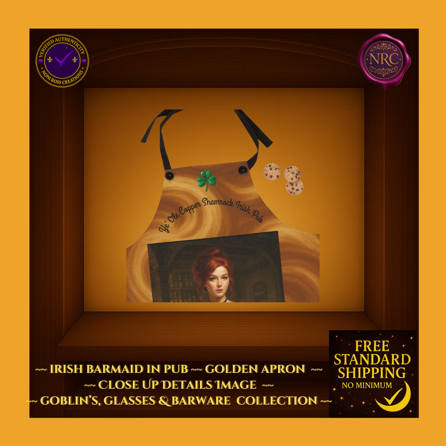 Golden Apron Irish Barmaid β Vintage 1800βs Pub Tavern Wear by Noni Ross Creations