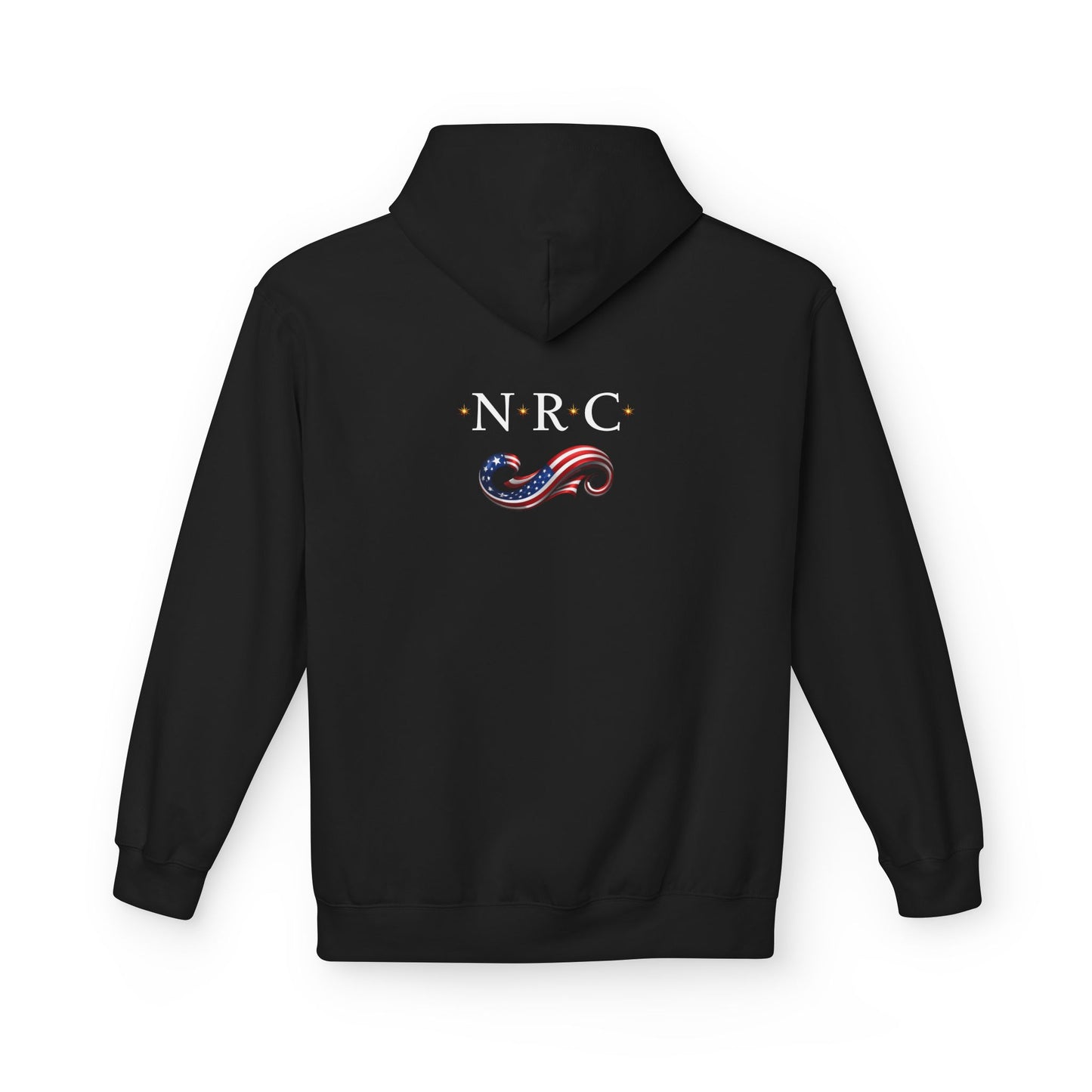 Patriotic Witch Infinity Flag Hoodie – Vintage Pinup Fleece Pullover | Noni Ross Creations