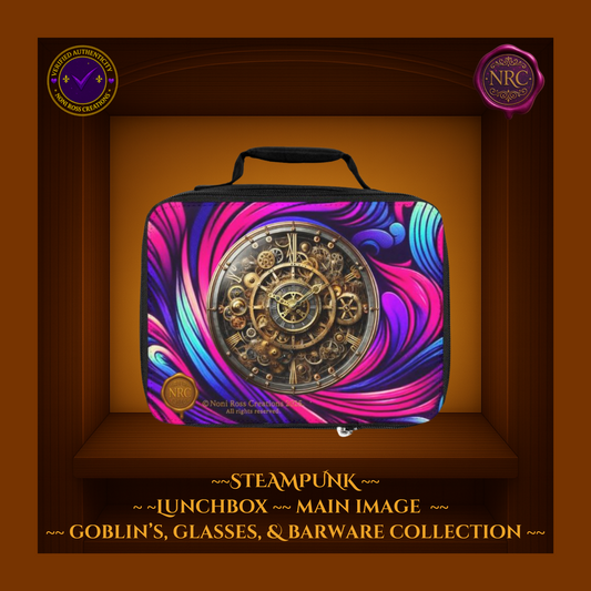 Steampunk Clockwork Lunchbox – Vintage Gear Design by Noni Ross Creations