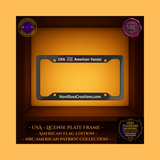 💗🤍💙🦅USA American Patriot License Plate Frame – American Flag Edition | Noni Ross Creations