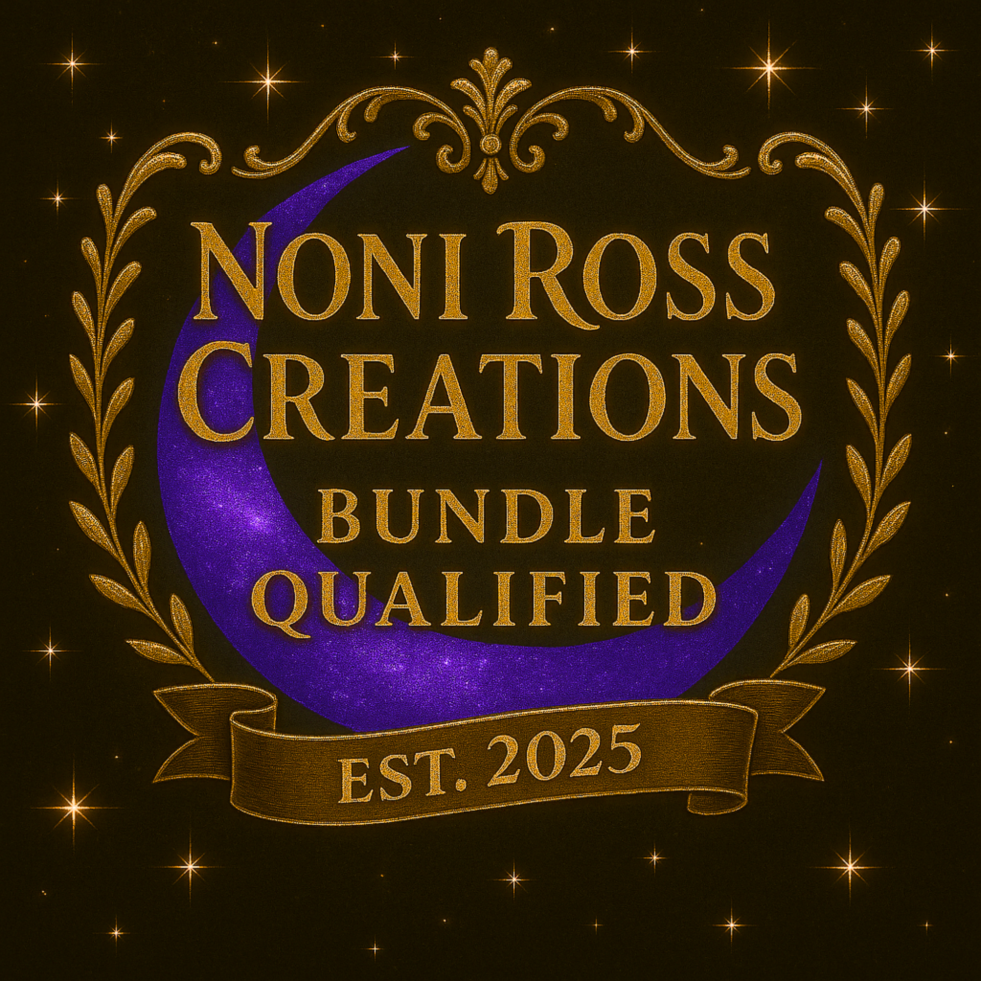 Noni Ross Creations Bundle Qualified badge – gold seal showing item eligible for bundle and save discounts