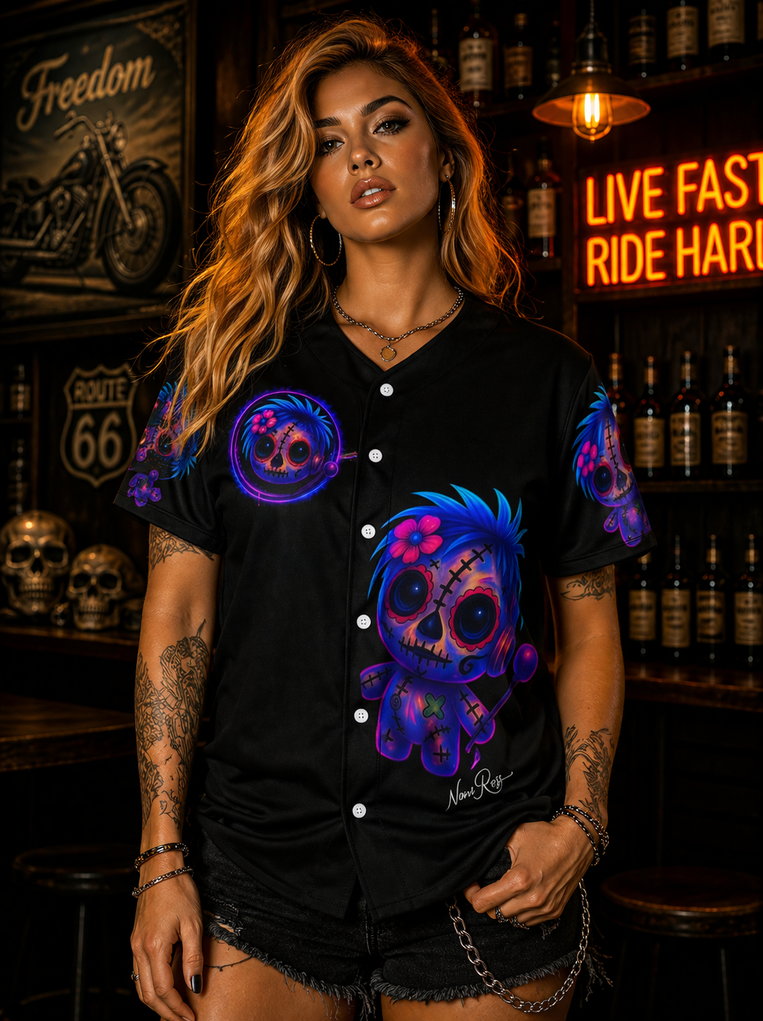 Voodoo Vixen Neon Doll Jersey Shirt | NRC Signature