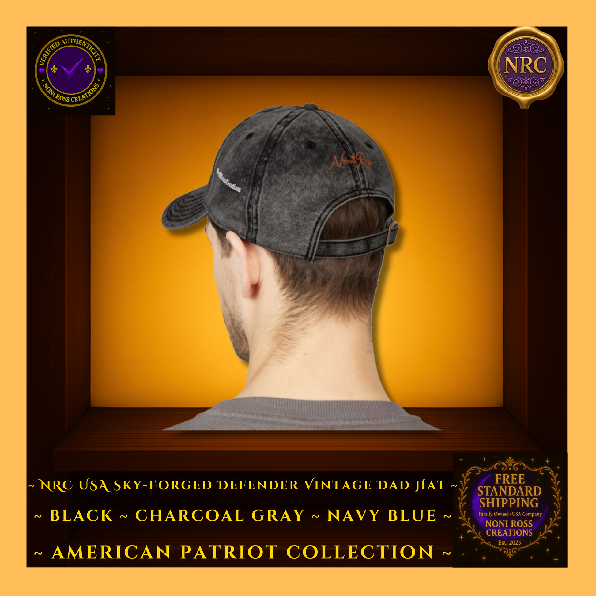 Gold Cubby | Black Vintage-Wash | Lifestyle – Side Angle – NRC Branding on Side Panel