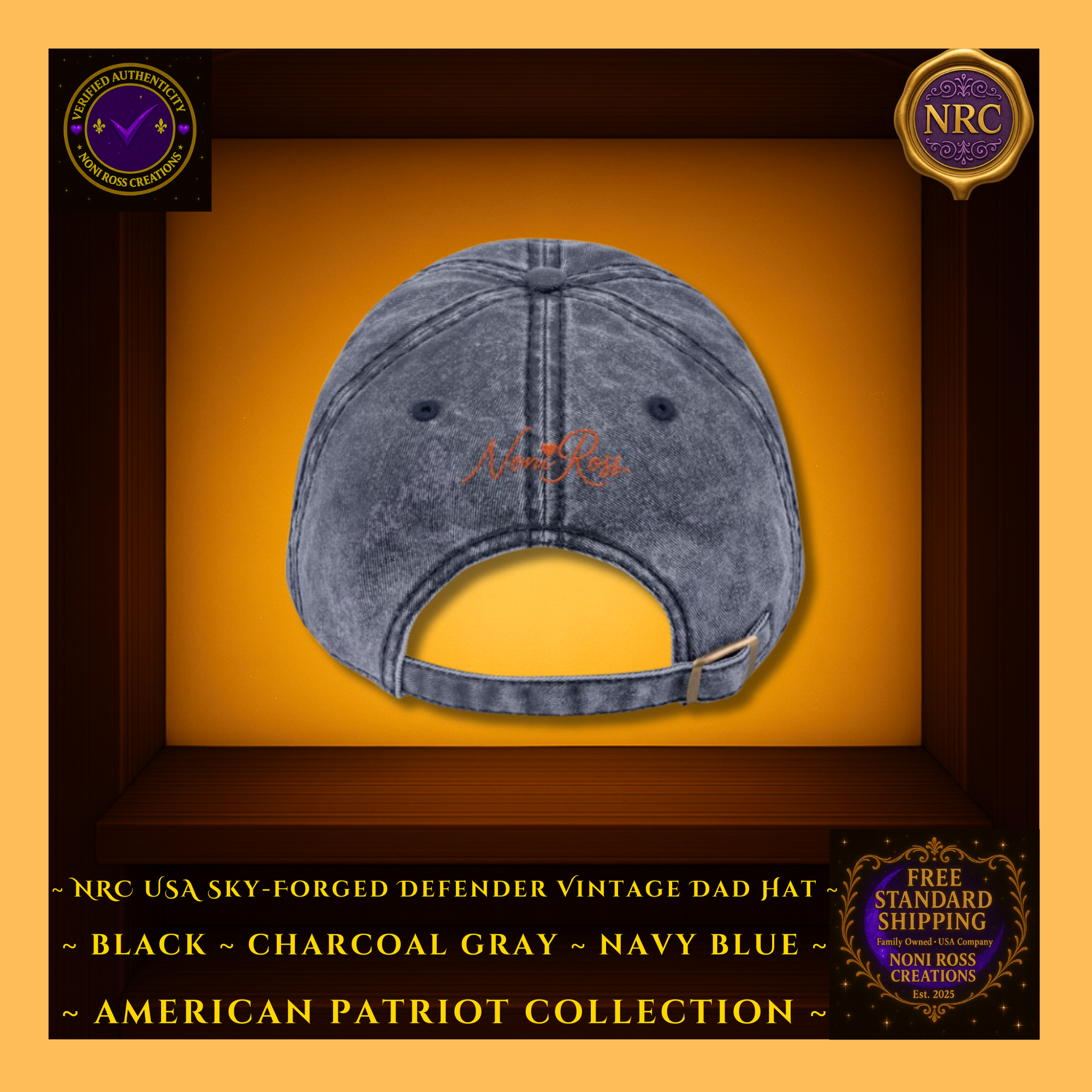 Gold Cubby | Navy Blue | Lifestyle – Handheld Shot – Adjustable Brass Buckle Close-Up