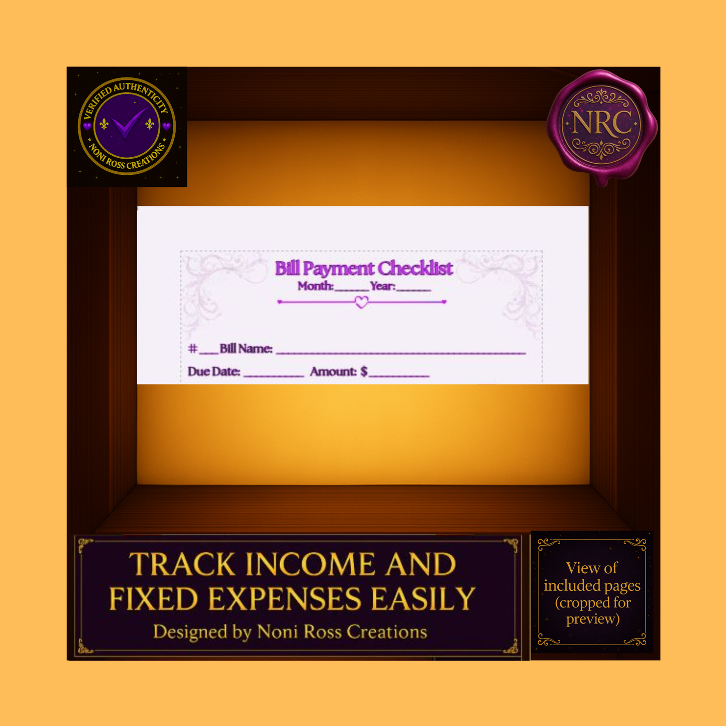 💛💥✨Complete Budget Planner Printable PDF | Noni Ross Creations