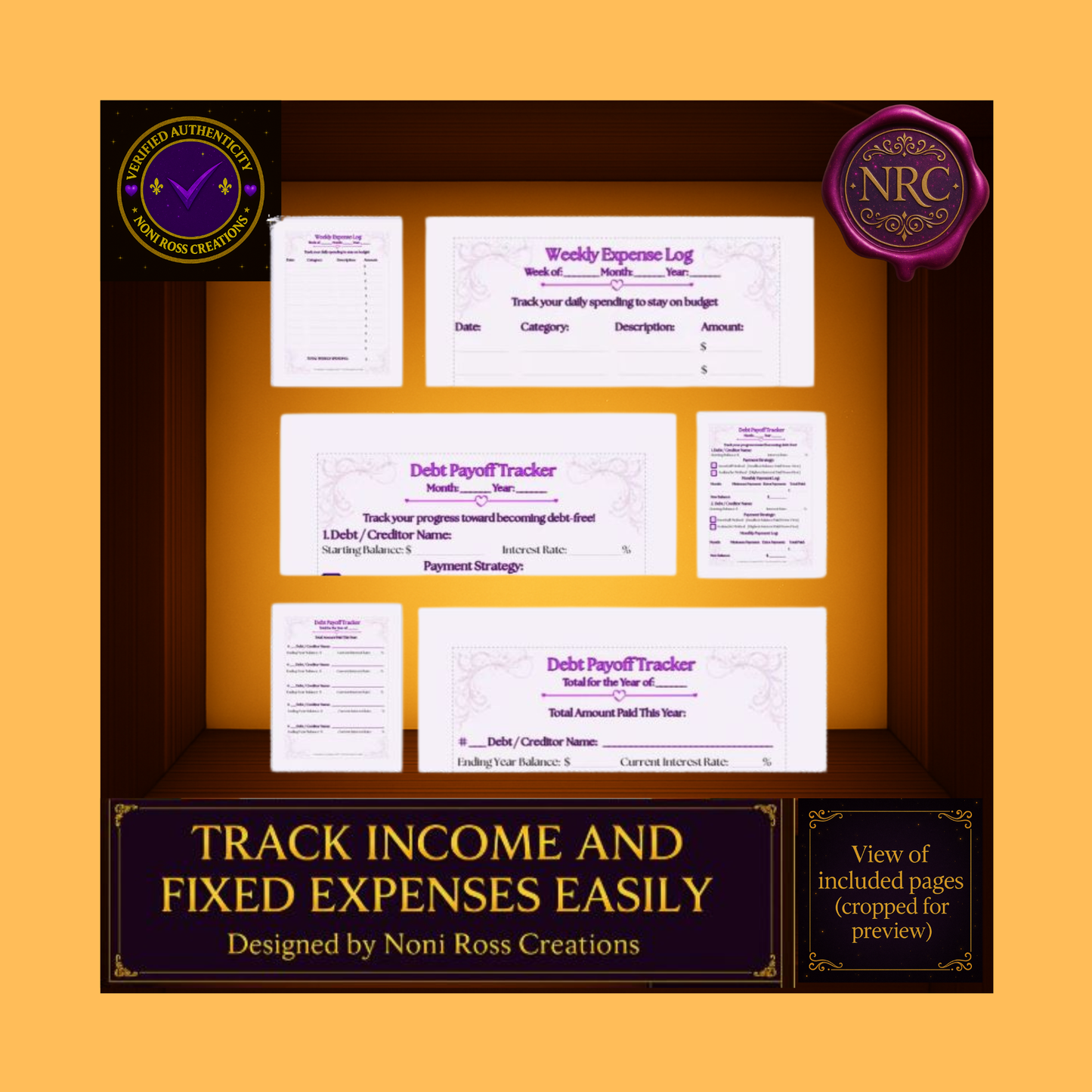 💛💥✨Complete Budget Planner Printable PDF | Noni Ross Creations