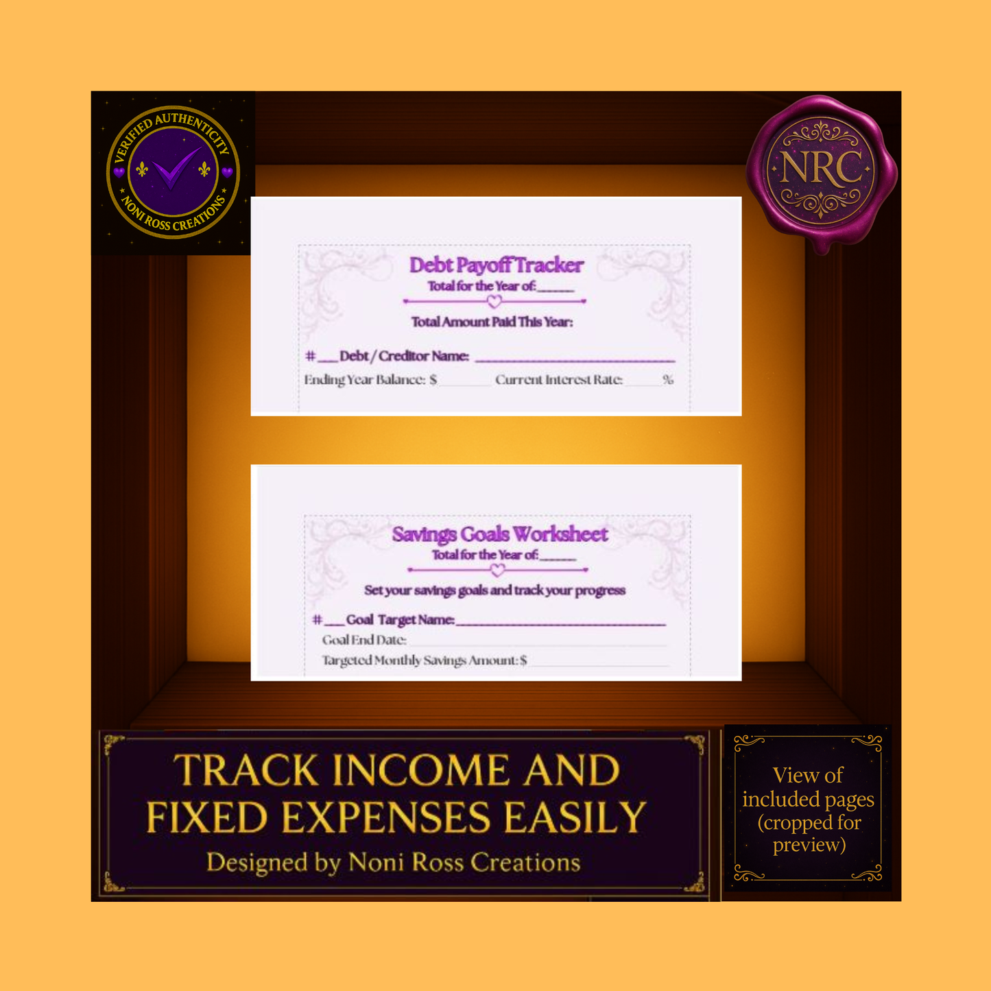 💛💥✨Complete Budget Planner Printable PDF | Noni Ross Creations