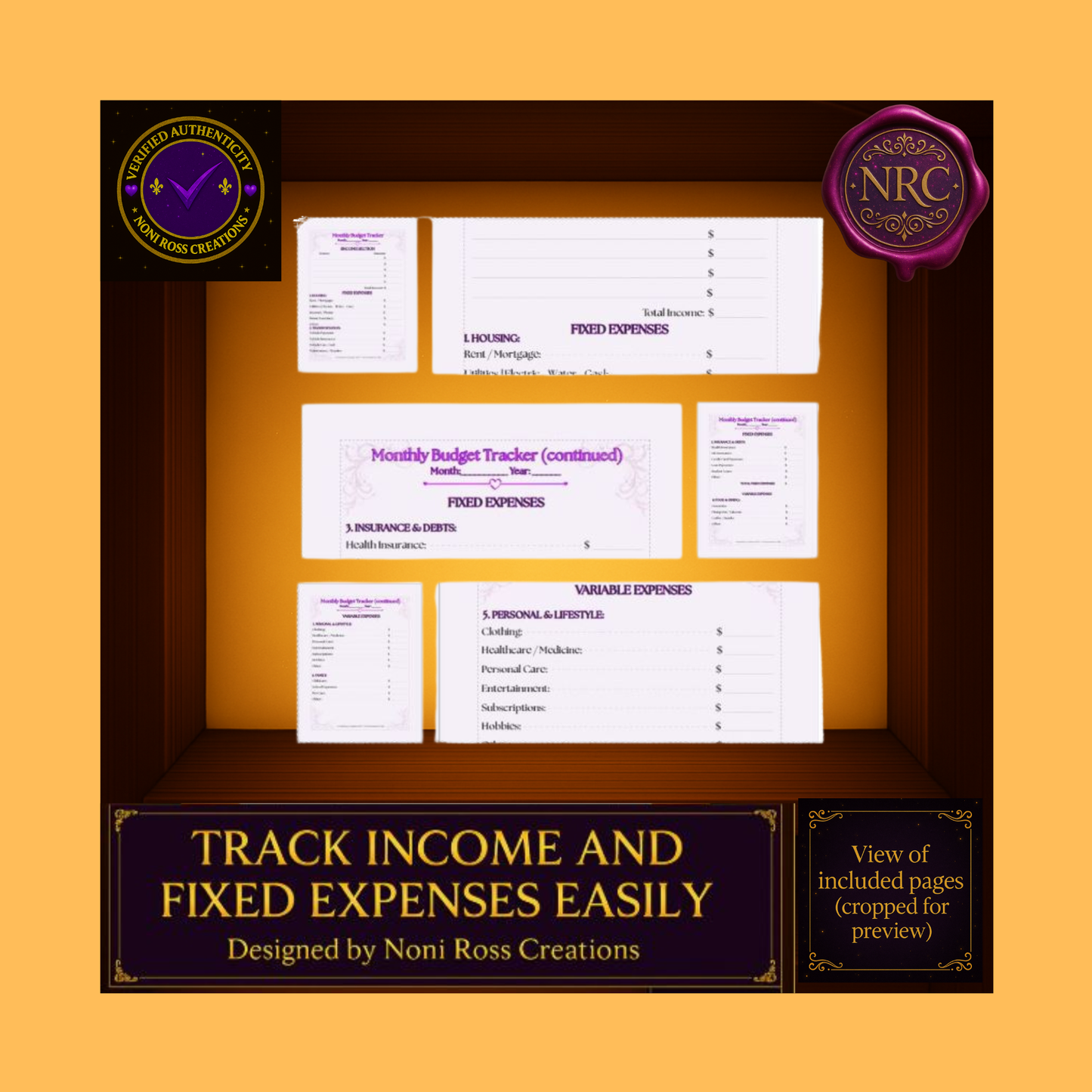 💛💥✨Complete Budget Planner Printable PDF | Noni Ross Creations