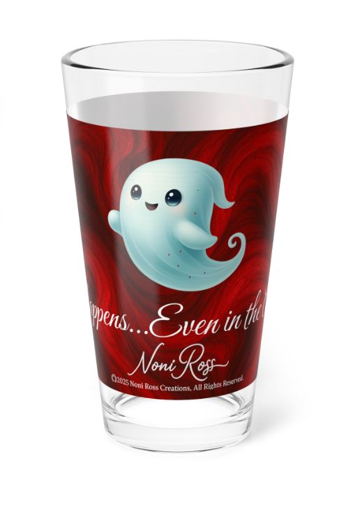 BOO Crew Phantom Pour Highball Glass 16oz Ghost Drinkware | Noni Ross Creations