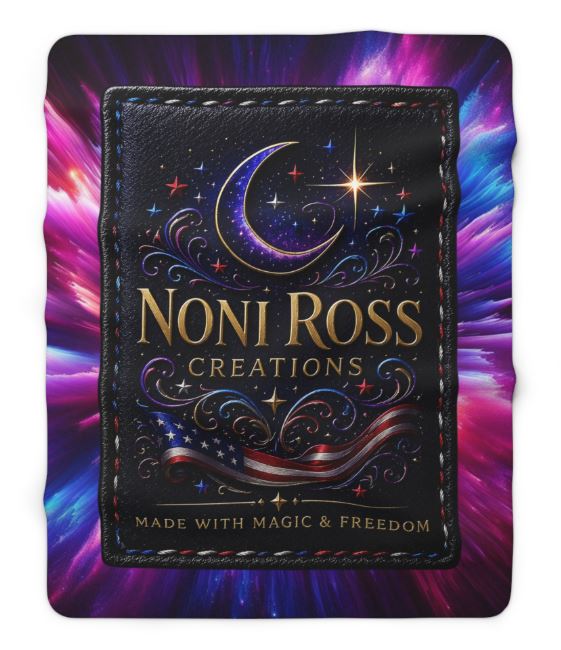 60x80 large sherpa fleece blanket with NRC celestial logo design and vibrant print