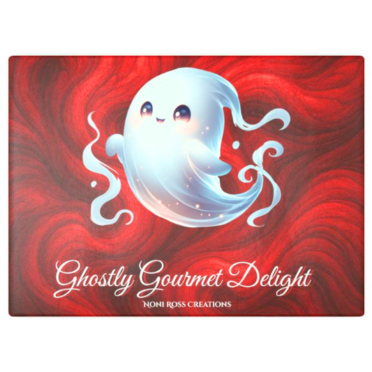 BOO Crew Ghost Glass Cutting Board Tempered Kitchen Board | Noni Ross Creations