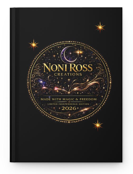 NRC Signature Series hardcover journal featuring gold celestial logo design on matte black notebook cover