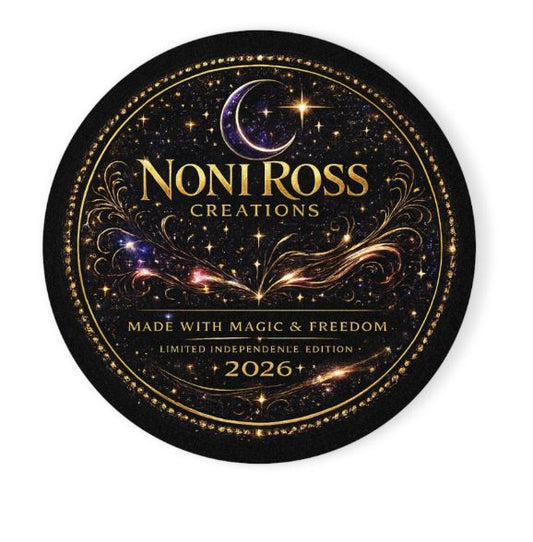 Round NRC Signature Series coaster featuring gold logo with celestial design and premium black background